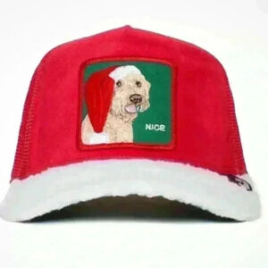 🚨 RARE GOORIN The Farm NICE Santa Christmas limited editionDog Trucker SnapBack